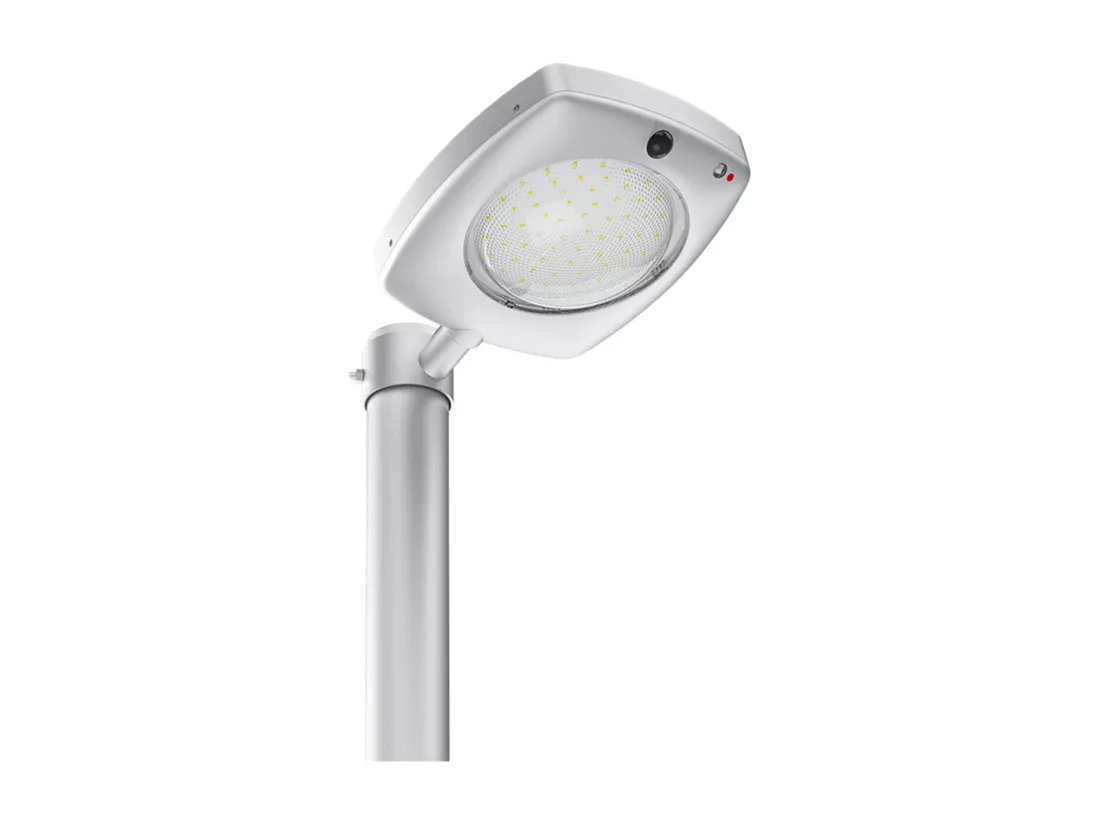 Lampadaire solaire LED 3000lm crépuscule+pir+télécommande