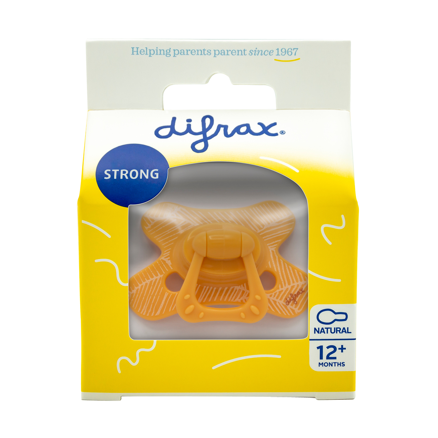 Difrax Fopspeen Natural 12 maand Apricot (1 stuk)