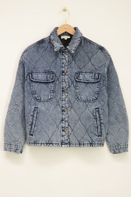Blauwe spijkerjas quilted