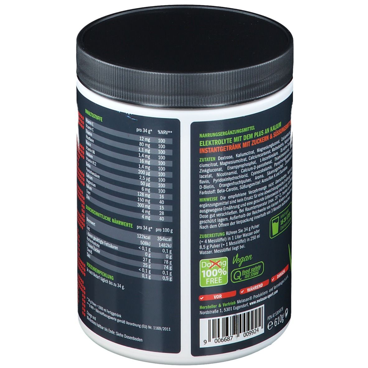 Melasan Sport® Sportgetränk mit Magnesium und Kalium Orange