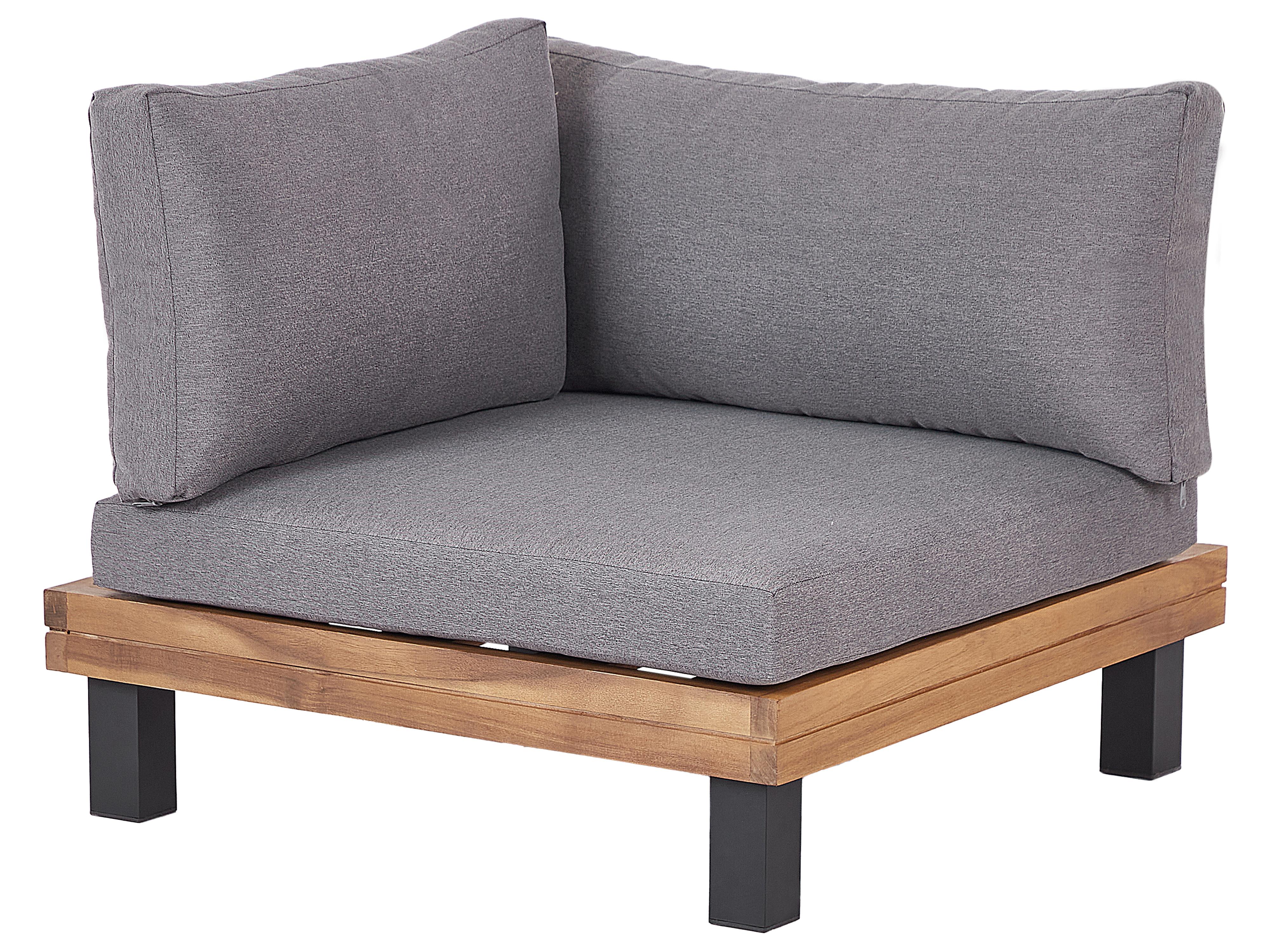 Tuin hoekloungeset met tafel 5-zits FRAZZANO modulair Gecertificeerd acaciahout Grijs