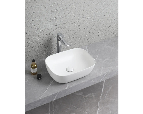Jungborn opzetwastafel FOUR 46,5 x 33 cm wit mat incl. keramische afvoerplug