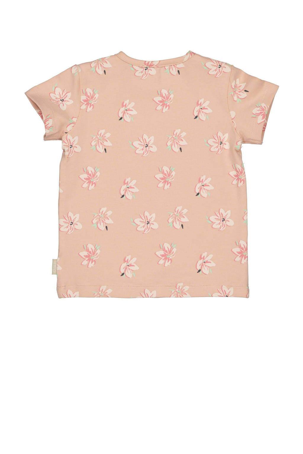 Quapi T-shirt DABIEK met bloemen print perzik/roze