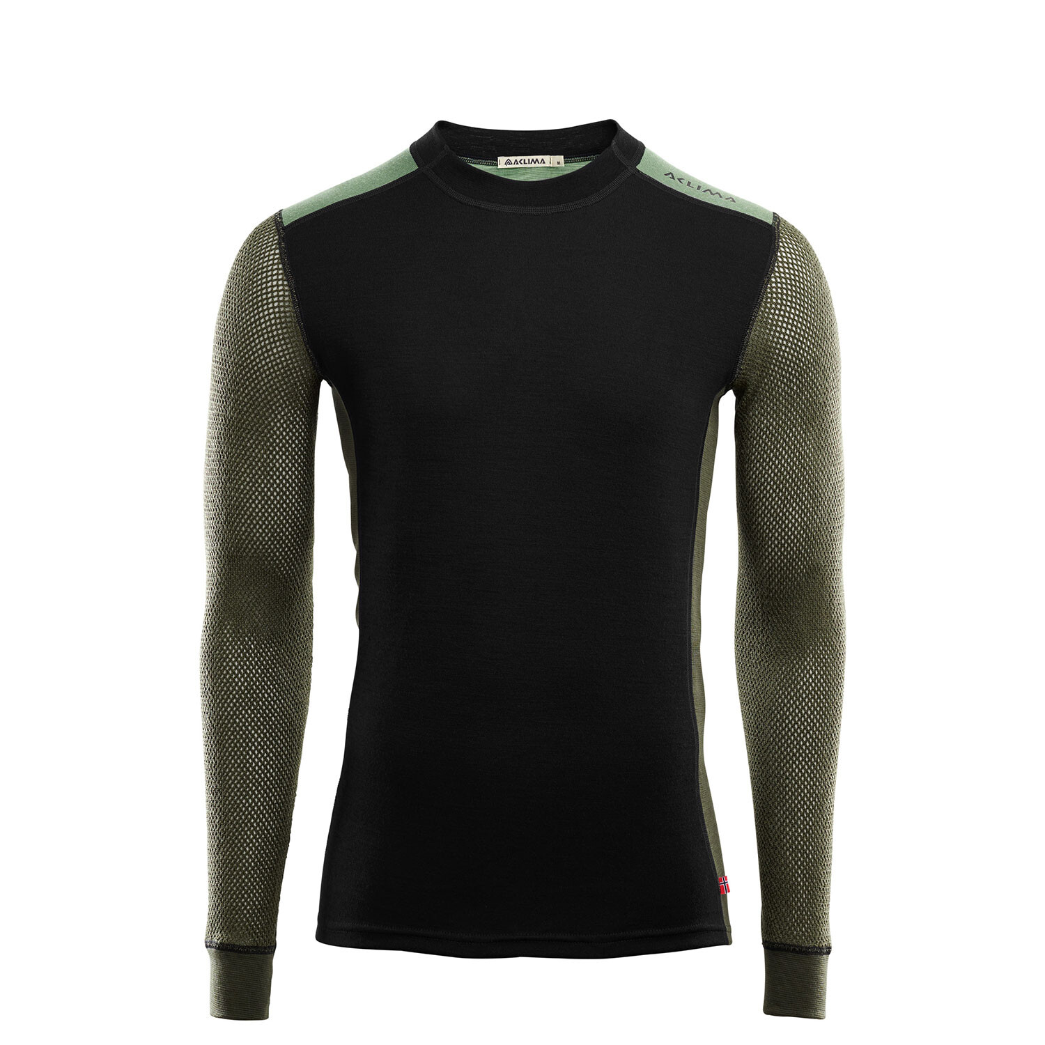 Aclima Mens Woolnet Hybrid Crew Neck