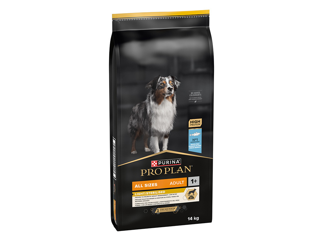 RAÇÃO CÃO PRO PLAN ESTERILIZADO/LIGHT PEIXE 14KG