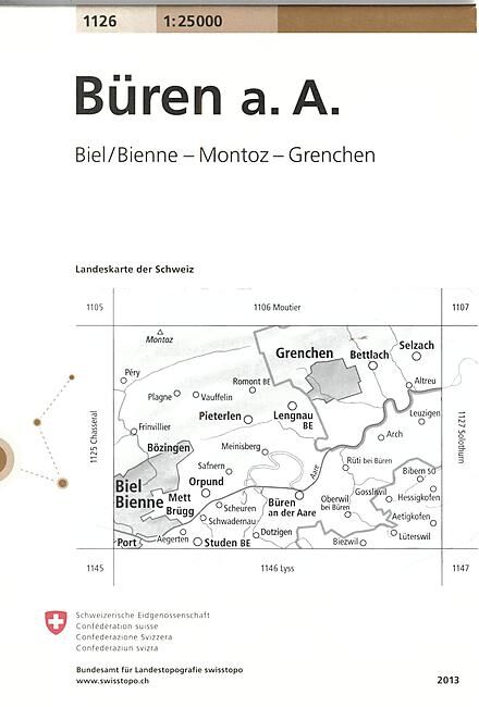 BUNDESAMT - 1126 BUREN ECHELLE 1 25 000