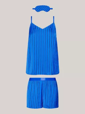 Conjunto de presente TH Established com pijama curto e máscara para os olhos