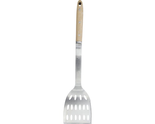 Tenneker® vleesdraaier van roestvrij staal met houten handvat, zilver