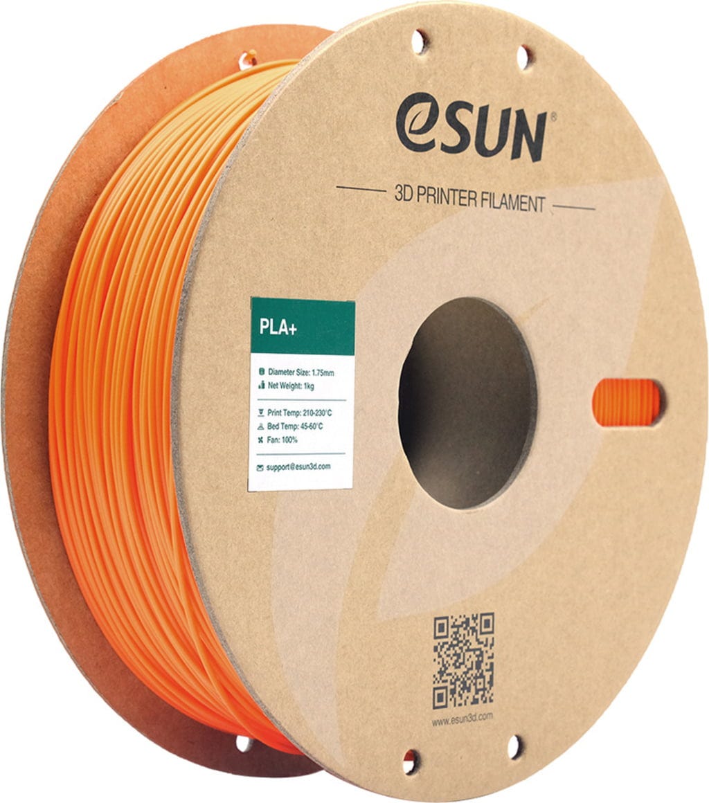 eSUN  PLA+ Orange, 1,75 mm / 1000 g    PLA-Filament mit verbesserten physikalischen Eigenschaften