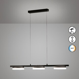 FISCHER & HONSEL LED Balkenpendel KIKU 105 cm sandschwarz