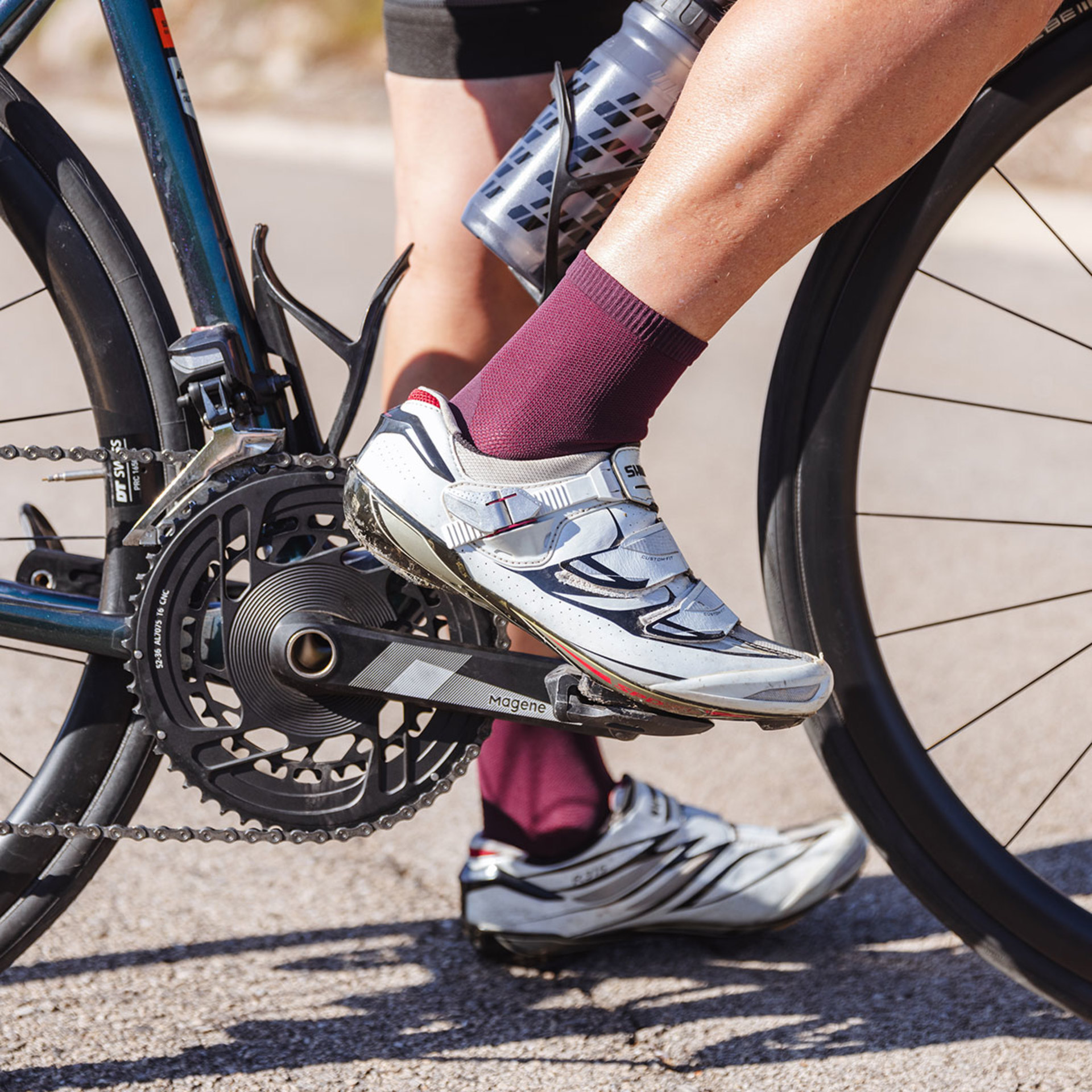 GripGrab Lightweight Airflow Short Fietssokken Donkerrood