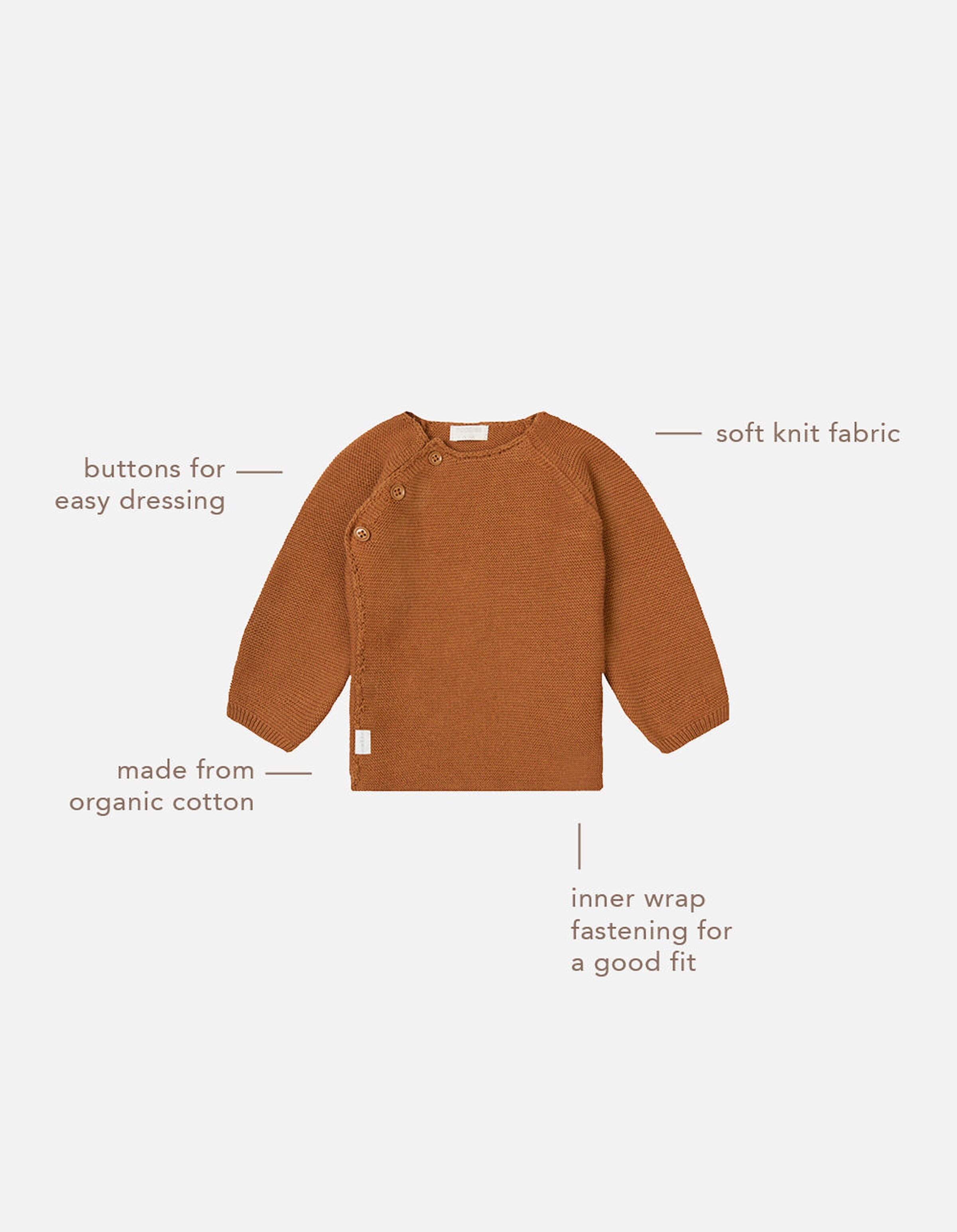 Noppies Baby Strickjacke Pino Chipmunk