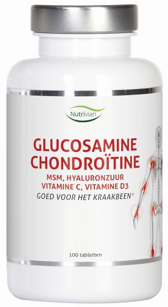 Nutrivian Glucosamine chondoitine MSM hyaluron vit D3/c 100tab