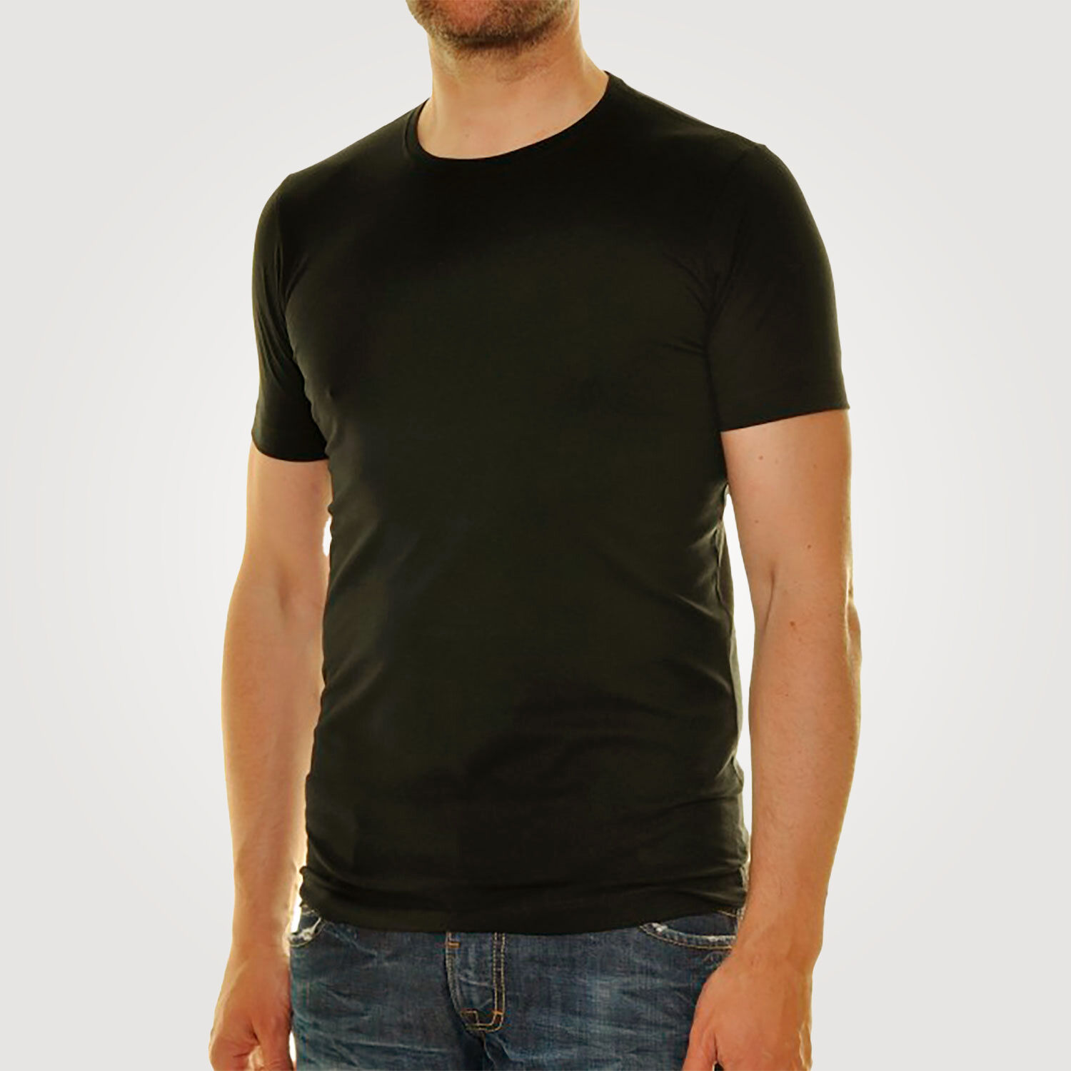 Ragman T-Shirt mit Rundhalsausschnitt im DUO-Pack