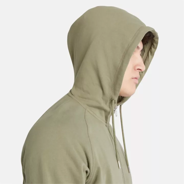 Veste à capuche et envers bouclé Exeter pour homme en vert clair