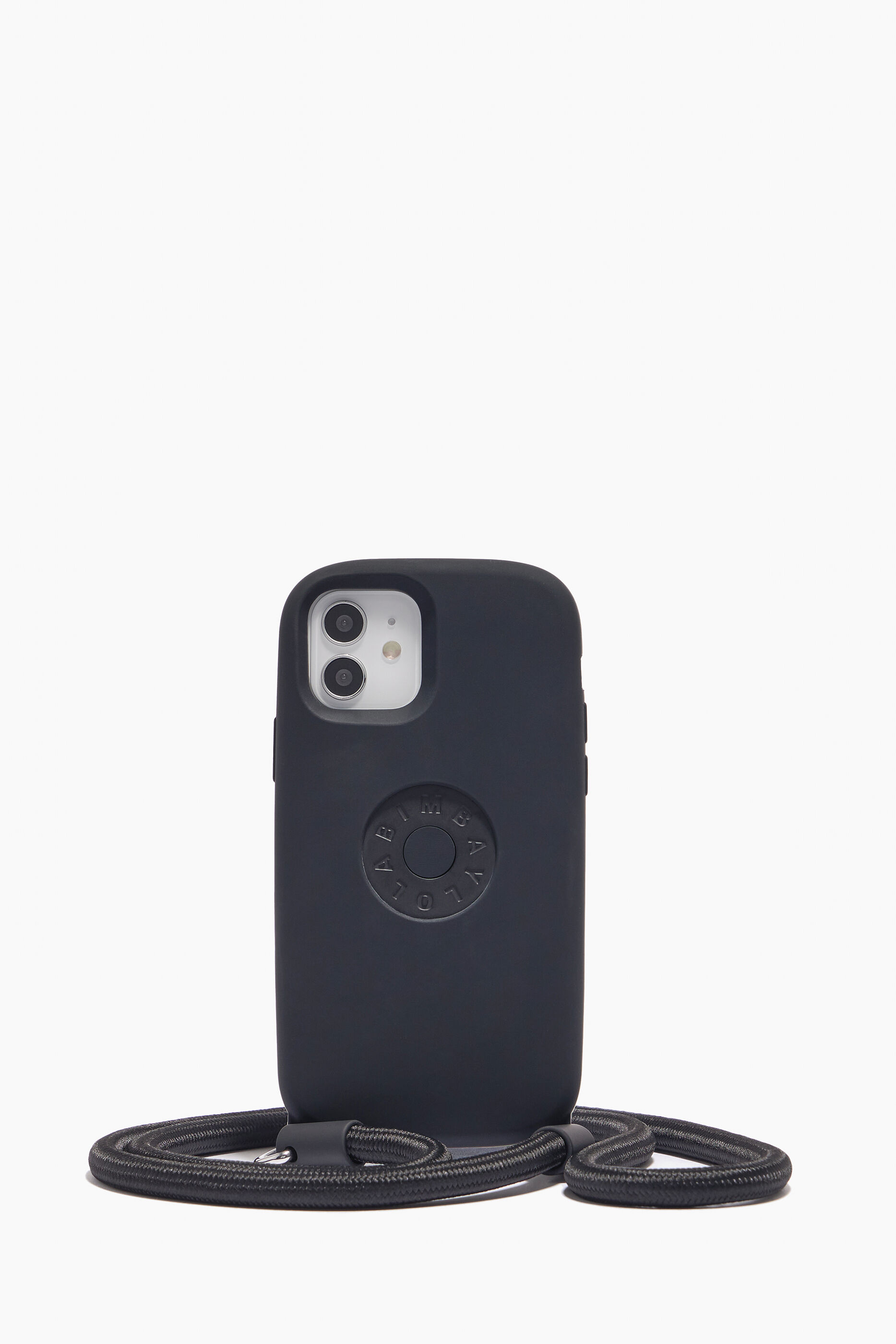 Capa preta com o logotipo para iPhone 12 Pro