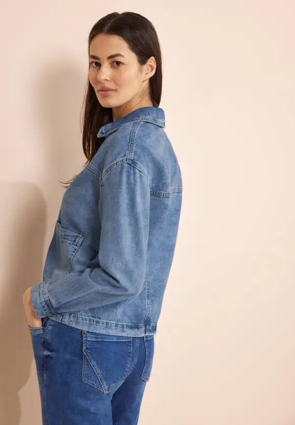 Lyocell Jeansjacke - light blue authentic wash
