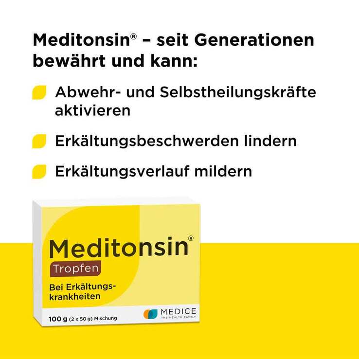Meditonsin Tropfen bei Erkältung, 2X50 g
