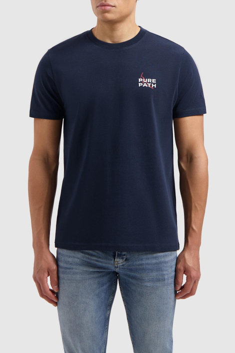 Pure Path blauwe heren t-shirt