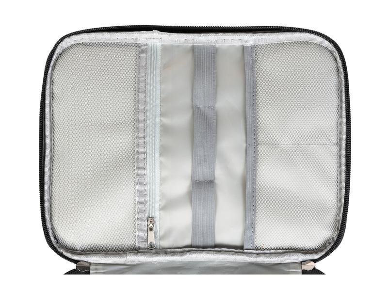onit Reisetasche Tech-Zubehör Maxi, Schwarz Zubehörtasche für Powerbank, Ladegerät, USB-Stick, Kabel und mehr
