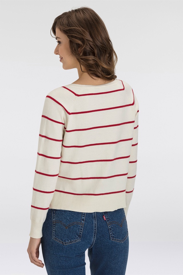 Levi's® Longpullover »PETAL VNECK SWEATER« mit Rippbündchen