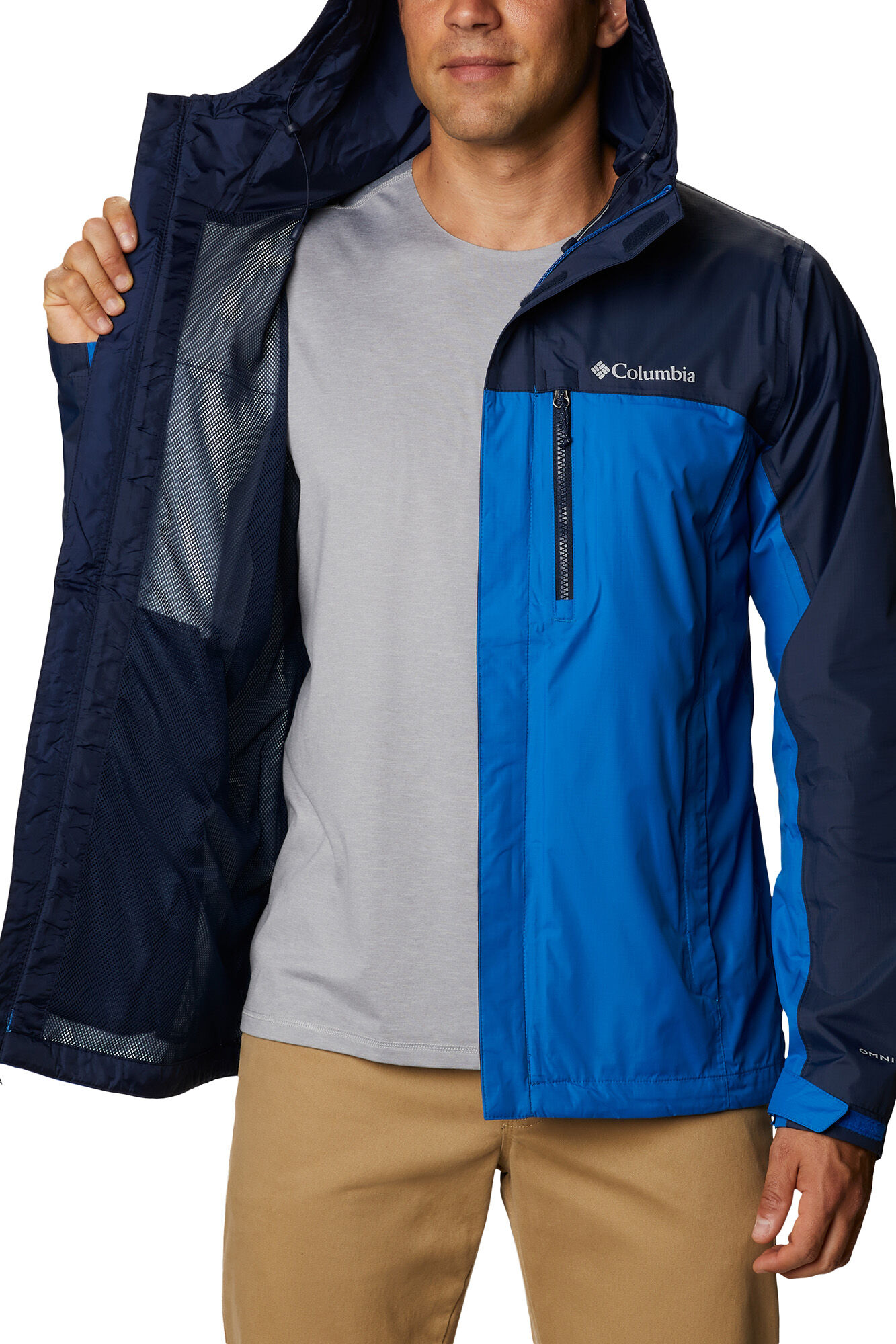 Jaqueta Columbia Masculina Pouring Adventure™ - Azul Médio