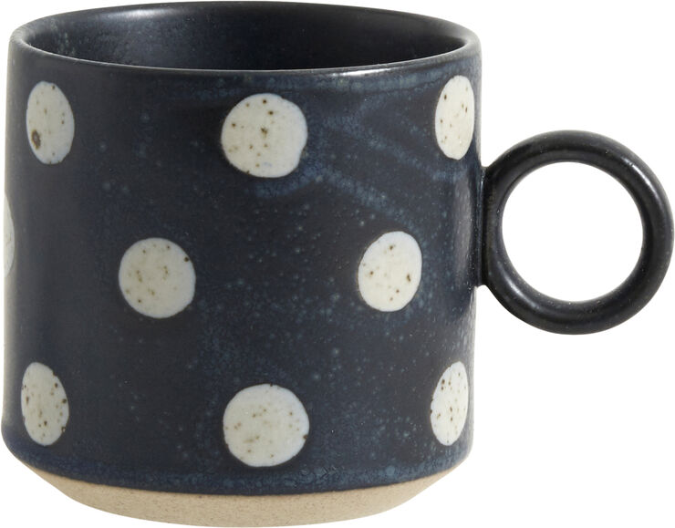 Nordal GRAINY cup w. handle, dark blue/ sand