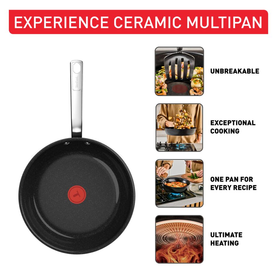 Experience Ceram keramische Multipan 26 cm + deksel - inductie