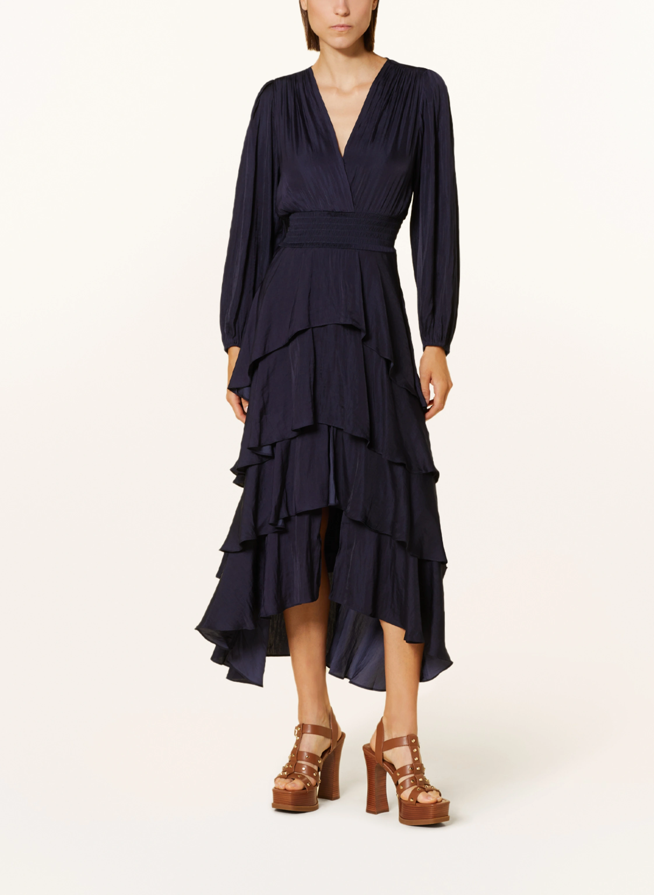 maje Kleid mit Rüschen