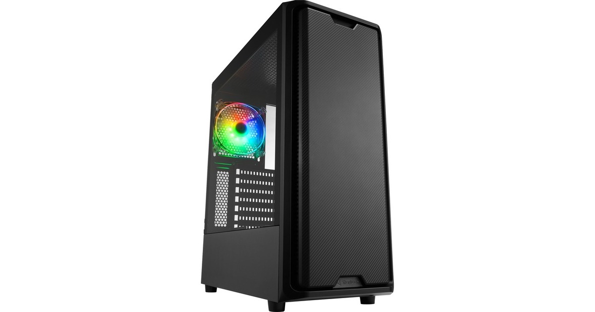 SharkoonSK3 RGB midi tower behuizing  (Zwart | 3x USB-A | RGB | Tempered Glass)