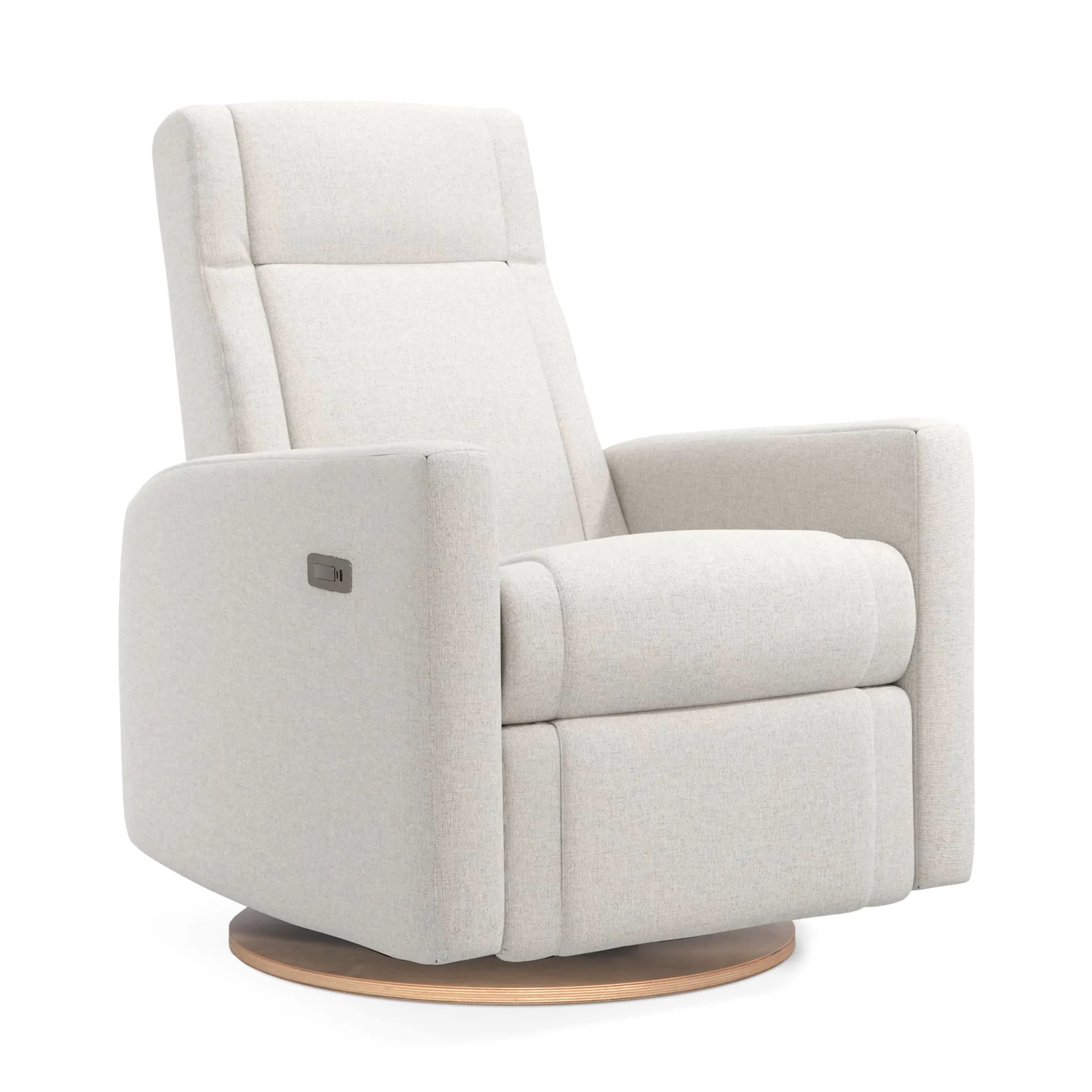 Jaymar BB Fauteuil Berçant et Pivotant Nelly - Alta™ Armor 091  Naturel (Exclusif Clément Tissu Alta™ anti-tache) avec Mécanisme Électrique