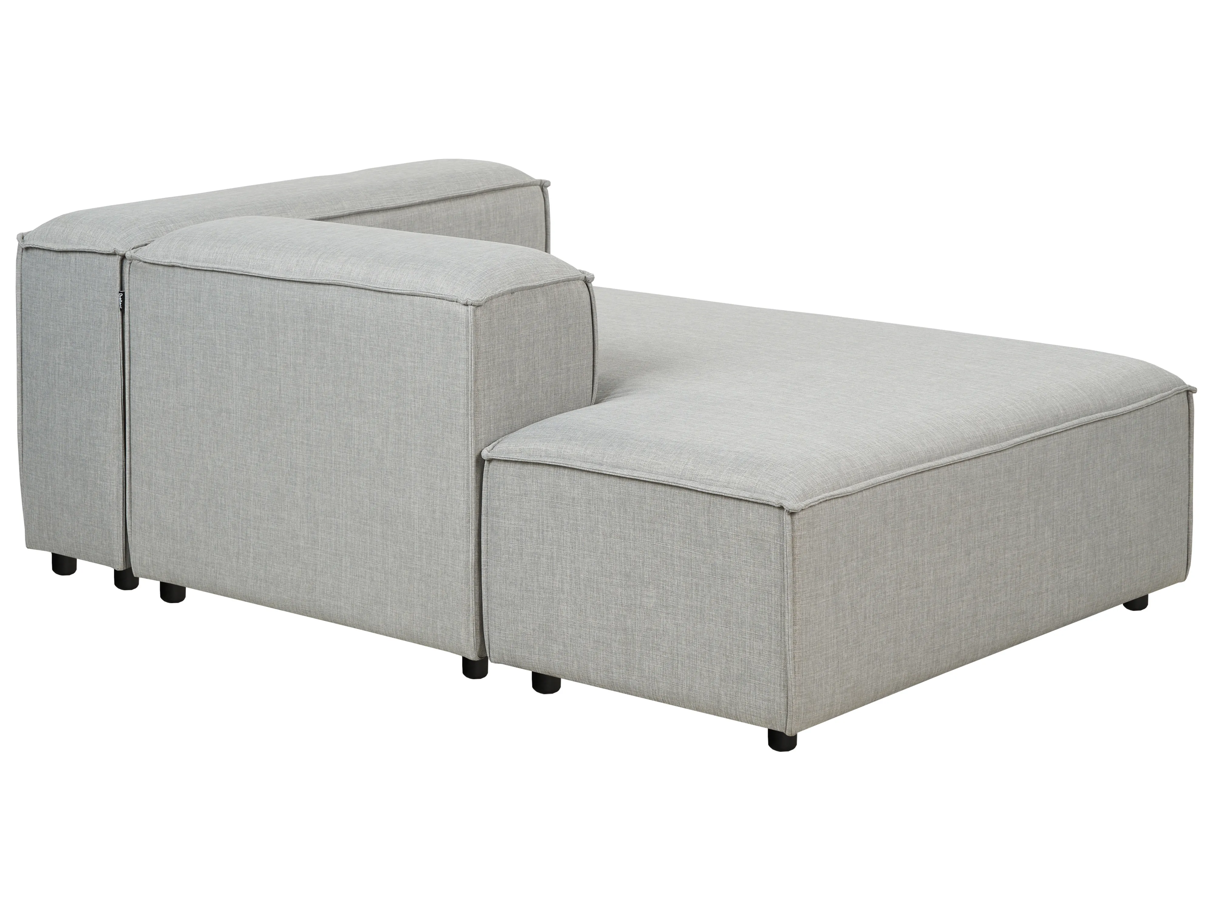 Rechtszijdige chaise longue ARDAL Stof Lichtgrijs