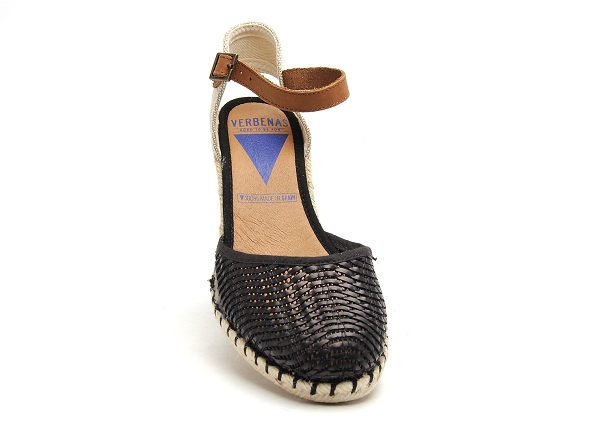 Verbenas nu pieds talons femme malena tresse noir