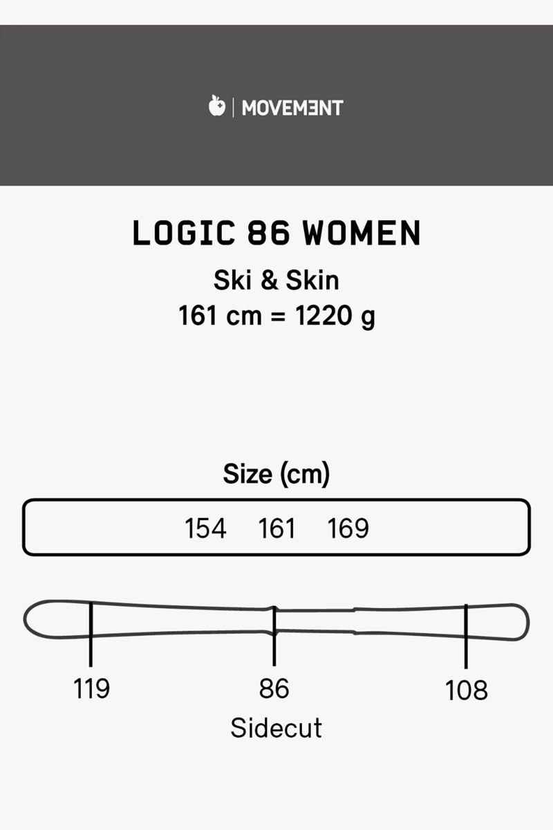 Movement Logic 86 Damen Tourenski + Fell 2223