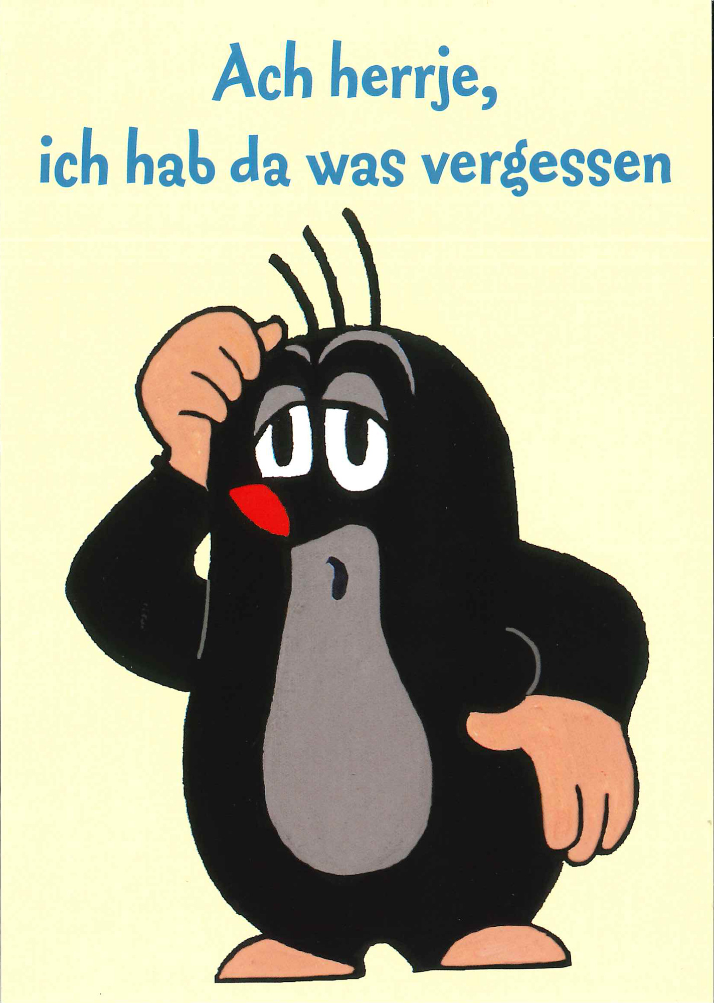Postkarte 'Ich hab' da was vergessen' günstig bestellen