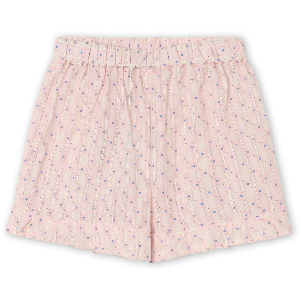 Køb Fliink Chalk Pink Check Aop Zorro Ruffle Shorts