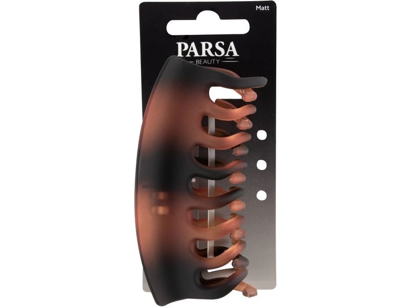 Parsa Beauty Haarklemme T-Shell, gross, matt Braun 1 Stück Stilvolle Clips für jeden Look
