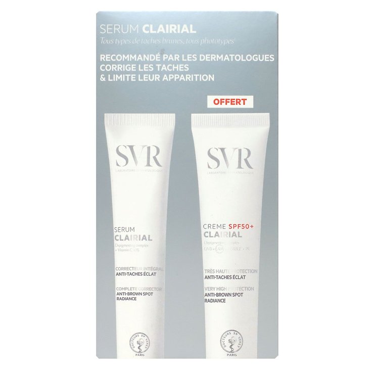 Coffret Clairial sérum 30ml + crème SPF50+ 50ml
