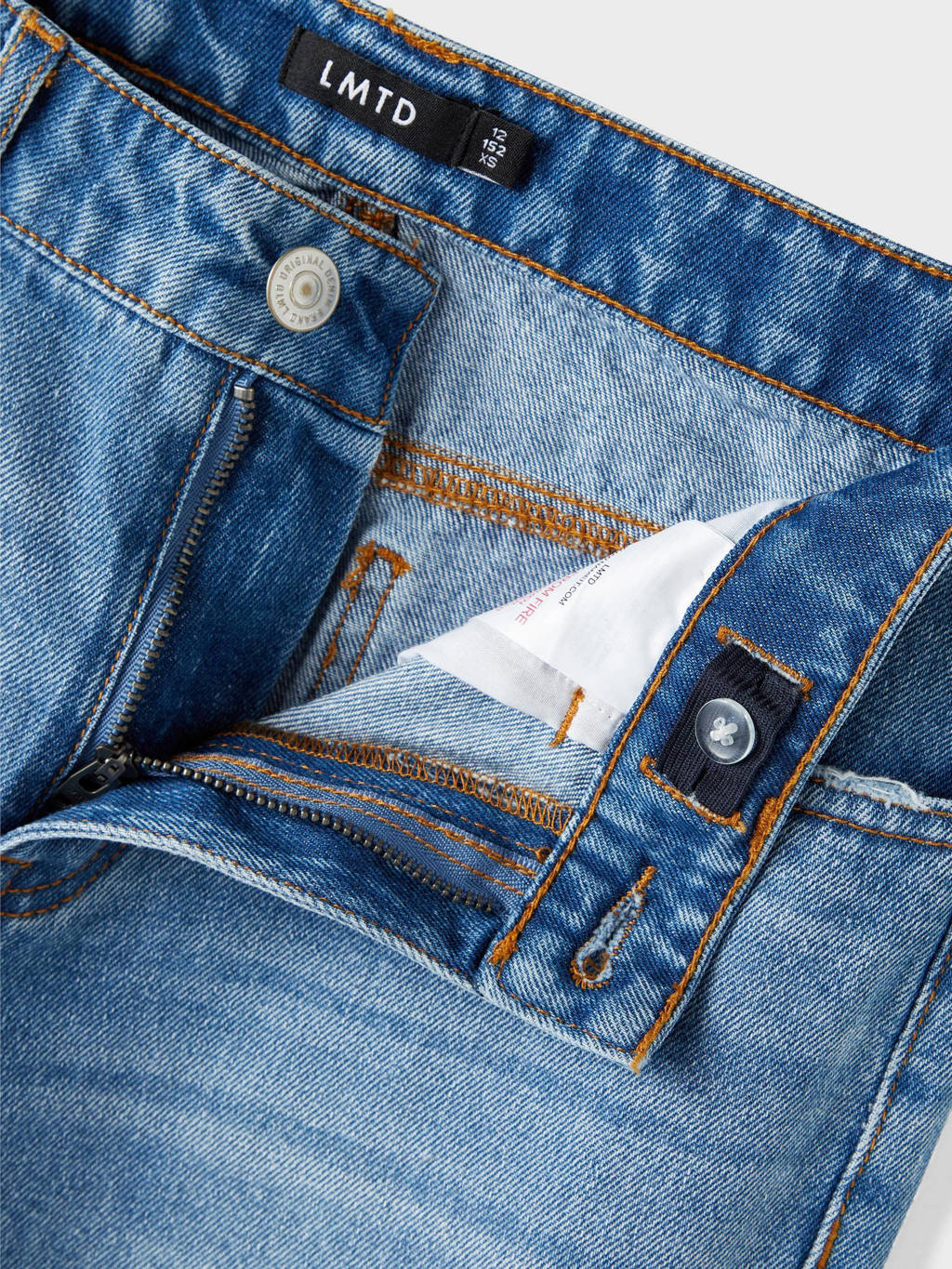 LMTD high waist loose fit jeans NLFBIZZA light denim