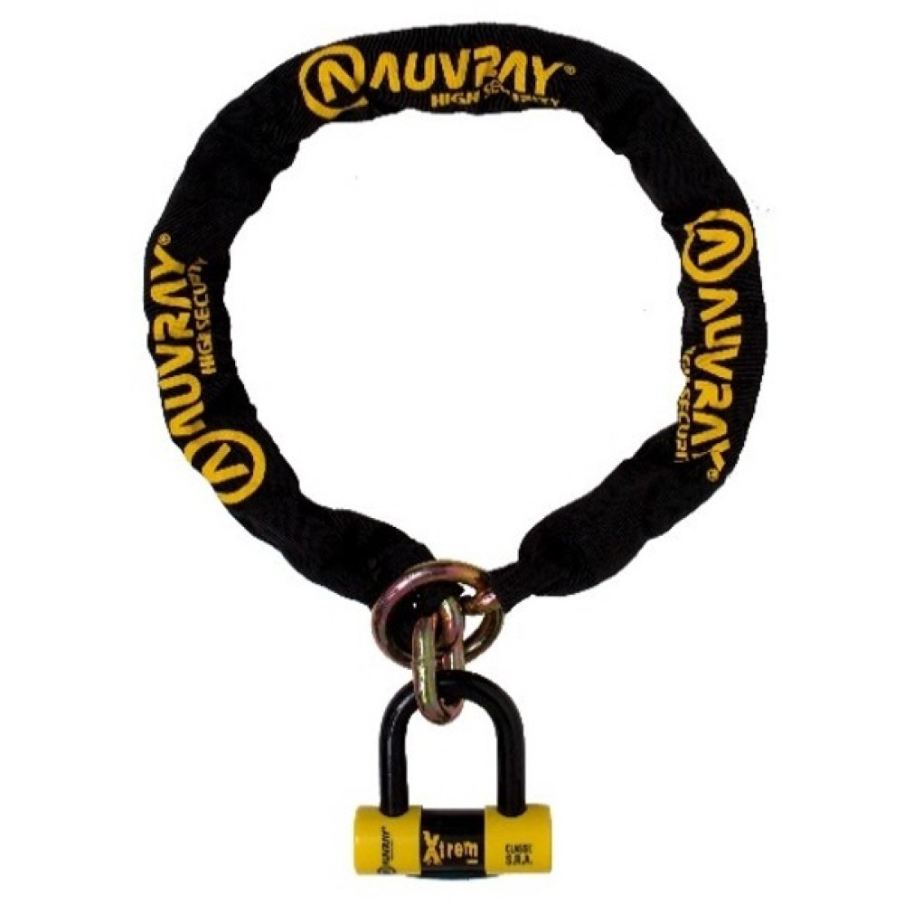 Auvray - Chaîne Xtrem SRA - Lasso avec bloque disque Xtrem Mini Noir / Jaune