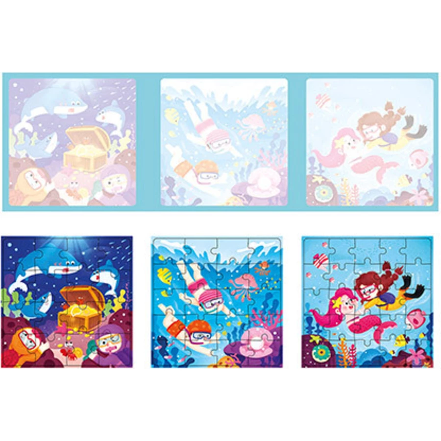 Bino Magnetpuzzle 3 in 1, Meereswelt