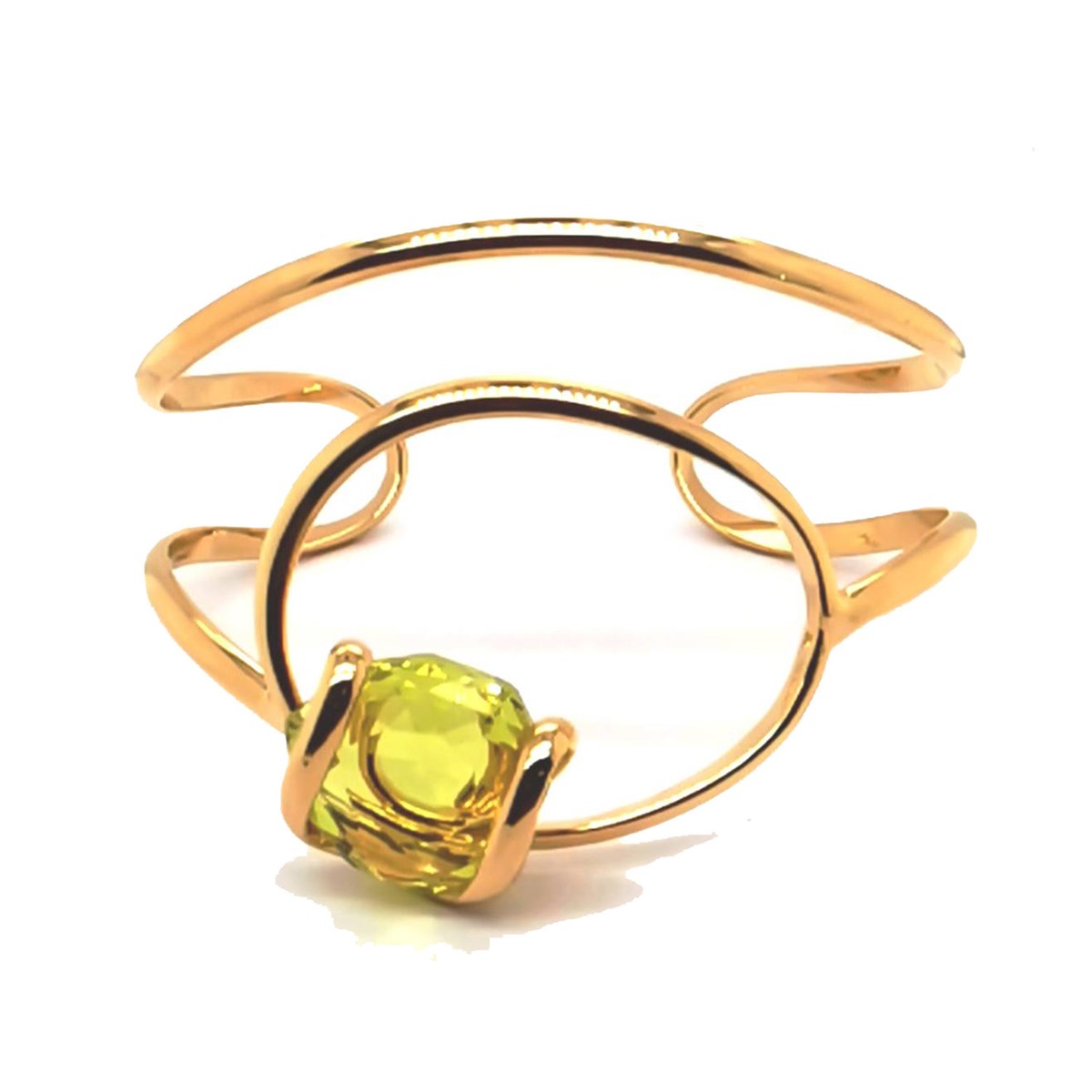 Bracelet jonc Andrea Marazzini Musa Citrino doré
