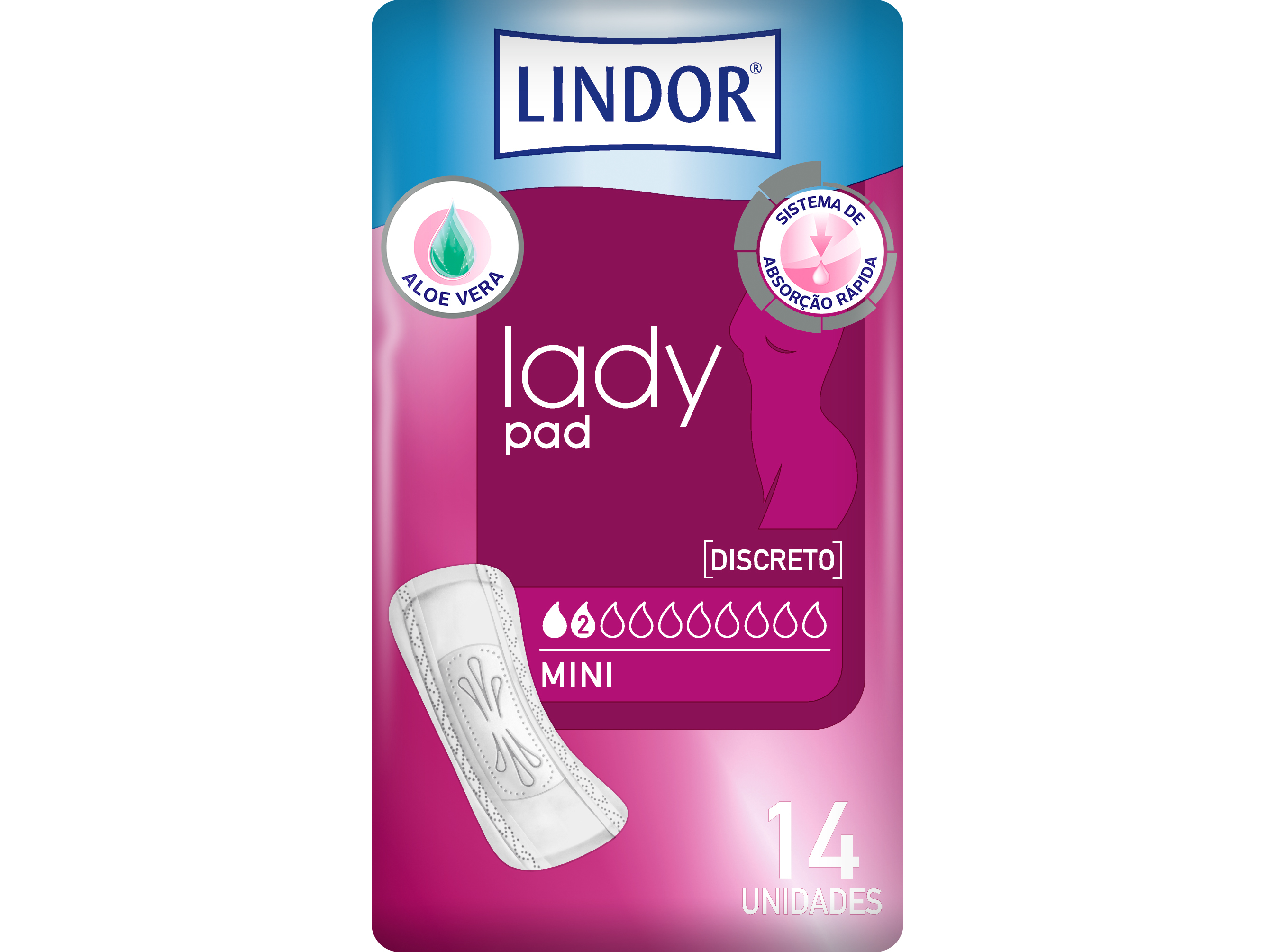 Pensos Incontinência Lady Mini 2 Gotas Lindor 14un
