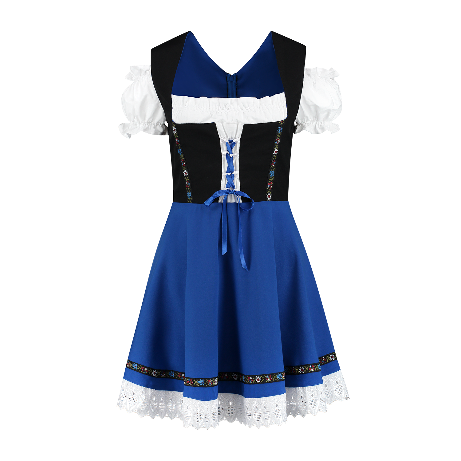 Oktoberfest Dirndl Jurk Oktoberfest Zwart Blauw Dames