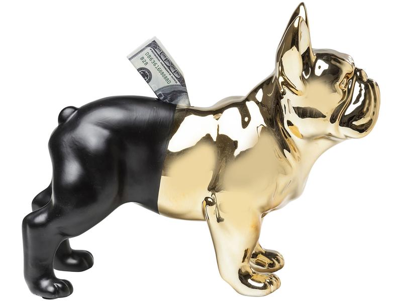 Kare Spardose Bulldogge, 28 x 34 x 15 cm Sparkasse aus Keramik
