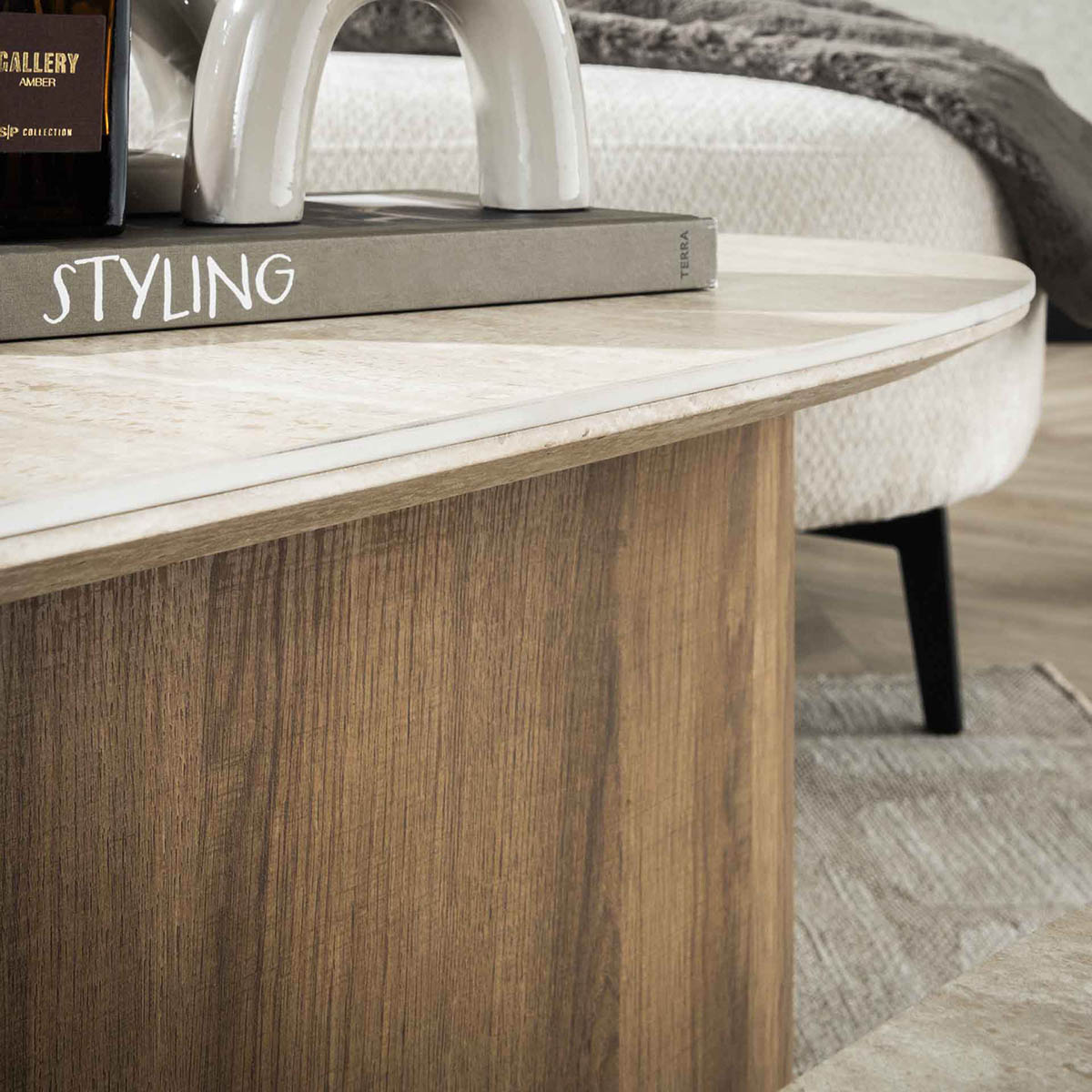Salontafel Limestone Triangle Duo