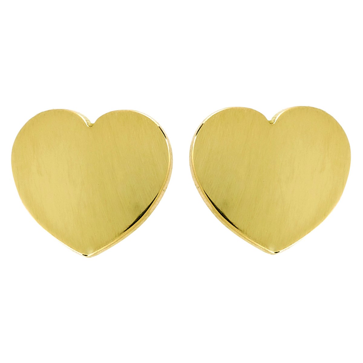 Boucles d'oreilles coeur plat or 750/1000