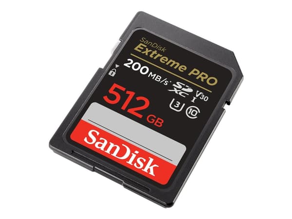 SanDisk Extreme Pro - Flashminnekort - 512 GB - Video Class V30 / UHS-I U3 / Class10 - SDXC UHS-I