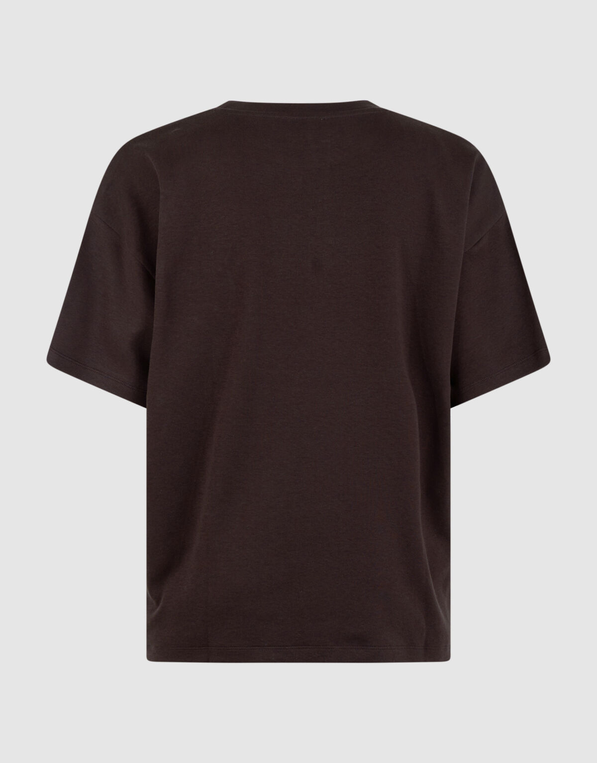 Oversized Basis T-shirt Donkerbruin