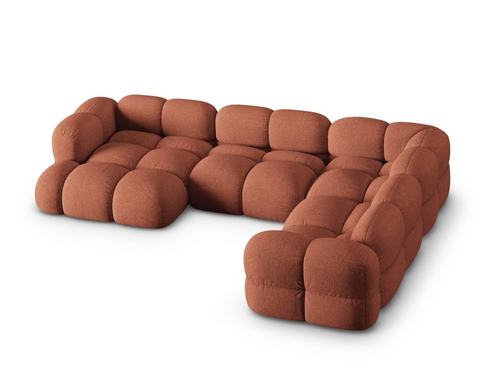 Cosmopolitan Design Loretto 3,5-zits Hoekbank Rechts - Koraal